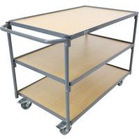 Chariot avec poignée horizontale - Capacité 250 kg - Manutan Expert