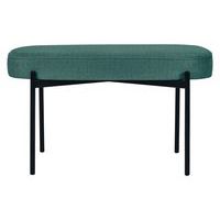 Banc oblong Gaia pied noir tissu polyester Paperflow