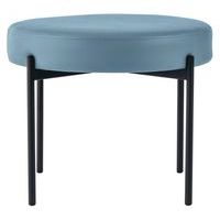 Tabouret rond Gaia pied noir simili cuir Paperflow