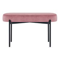 Banc oblong Gaia pied noir velours polyester Paperflow