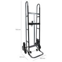 MASKO® Diable pour escaliers pliable 80 kg capacité de charge 3x3 Diable pour escaliers avec roues 2 cordes expander gants - poignée réglable en hauteur - Diable en aluminium pour MASKO® Diable pour escaliers pliable 80 kg capacité de charge 3x3 Diable pour escaliers avec roues 2 cordes expander gants - poignée réglable en hauteur - Diable en aluminium pour