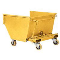 Benne à copeaux autobasculante GS à hauteur réduite 200 à 1000 L - Sur roulettes