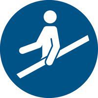 Panneau pictogramme obligation d'utiliser la rampe