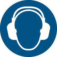 Panneau pictogramme protection auditive obligatoire