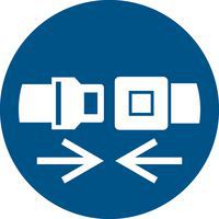 Panneau pictogramme ceinture de sécurité obligatoire