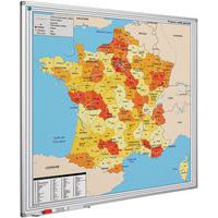 Tableau Softline avec carte cadre France (code postal) - Smit Visual