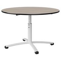 Table Malibu Ø 120 cm réglable T3/T6 stratifié chant surmoulé Manutan Expert