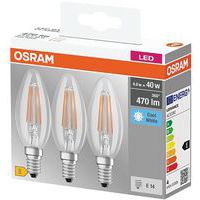 Led Clair Flamme E14 4W Froid X3 - Osram