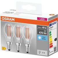 Led Clair Spherique E14 4W Froid X3 - Osram