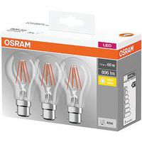 Led Std Clair Fila.7W B22 Chd Bt3 - Osram