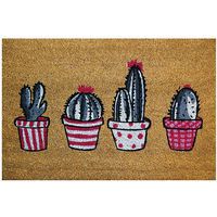 Tapis Coco Naturel Cactus 40X60Cm - Idmat