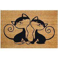 Tapis Coco Naturel Chats 40X60Cm - Idmat