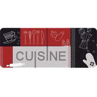 Tapis Cuisine Rouge Noir 50X120Cm - Idmat