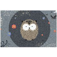 Tapis Dallas Chouette Gris 40X60Cm - Idmat