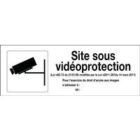 Panneau de signalisation réglementaire - Site sous vidéoprotection- Rigide