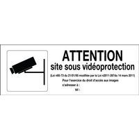 Panneau de signalisation réglementaire - Attention site sous vidéoprotection - Rigide