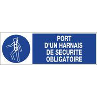Panneau d'obligation - Port d'un harnais de sécurité obligatoire - Rigide