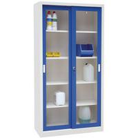 Armoire haute monobloc à vitrine - Largeur 1000 mm - Manutan
