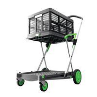 Chariot pliant équipé d'une caisse pliable