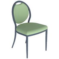 Chaise 260 alu/mousse tissu ginkgo 4 pieds Mobidecor