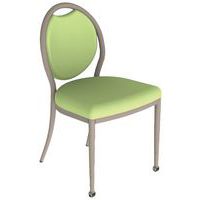 Chaise 260 mobile alu/mousse tissu abaka 4 pieds Mobidecor