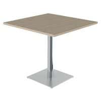 Table Menorca 80 x 80 cm T6 plat ép. 24 mm strat ABS piètement chromé