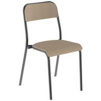 Chaise Robot 4 pieds T6 assise et dossier hêtre - piètement métal