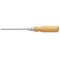 Tournevis manche bois pour vis cruciformes Phillips® - lame avec 6 pans
