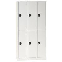 Vestiaire multicases Modulo, Type de vestiaire: Avec penderie, Matériau: Acier, Nb de cases/colonne: 2