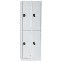 Vestiaire multicases Modulo, Type de vestiaire: Avec penderie, Matériau: Acier, Nb de cases/colonne: 2
