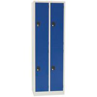 Vestiaire multicases Modulo, Type de vestiaire: Avec penderie, Matériau: Acier, Nb de cases/colonne: 2