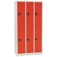 Vestiaire multicases Modulo, Type de vestiaire: Avec penderie, Matériau: Acier, Nb de cases/colonne: 2