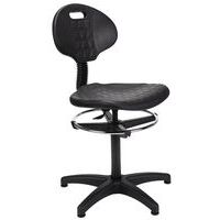 Chaise D'atelier Pivotante TOPSTAR Tec 20 – Rouleaux Mousse Polyuréthane – Noir – Confort Et Robustesse