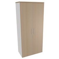 Armoire De Bureau Amira T30 - 3 étagères Ouvertes, Design Anthracite & Chêne - 180x80x40 Cm - Ouverture Par Pression