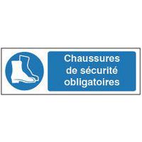 Panneau d'obligation - Port de chaussures de sécurité obligatoire - Rigide