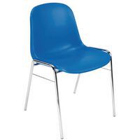 Chaise Coque - Piétement chromé - Manutan