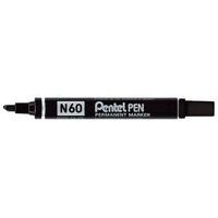 Marqueur permanent N60 - Pointe biseautée - À capuchon - Pentel