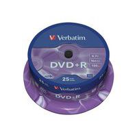 DVD+R 16X Matt Silver - Lot de 25 & 50 - Verbatim