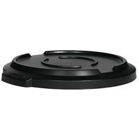 Couvercle clipsable pour conteneur rond  - 85 L noir -  Manutan