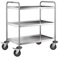 Chariot inox - 3 plateaux - Force 120 kg