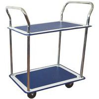 Chariot 2 plateaux - Capacité 120 kg - Manutan