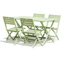 Table jardin Marius 140x80cm lagune + 4 chaises - CITY GARDEN