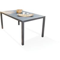 Table jardin fixe Miami 160x90cm gris anthracite - DCB Garden