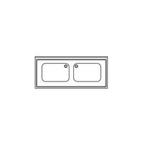 Plonge sur placard 2 bacs gamme 700- PP2BCS167/1 Tecnox