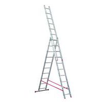 Échelle extensible en aluminium Pro - 3 x 10 échelons - Alpos Alu