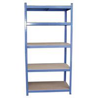 Rayonnage Budget II, Charge maxi par tablette: 175 kg, Hauteur: 1720 mm, Nb de tablettes: 5