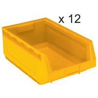 Lot de 12 bacs à bec Kangourou - Longueur 485 mm - 30 L - Manutan