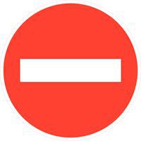 Panneau de signalisation d'interdiction - B1 - Sens interdit - Pour trépied