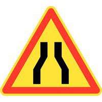 Panneau de signalisation de chantier temporaire - AK3 - Rétrécissement de chaussée