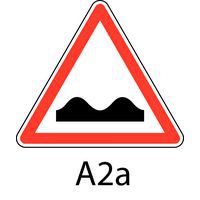 Panneau de signalisation de danger - A2a - Cassis ou dos d'âne